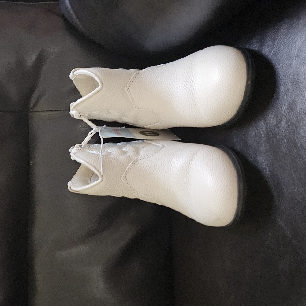 Kids White Leather Shoes